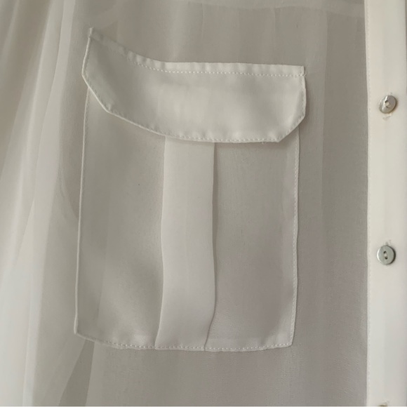 White Sheer Blouse - Picture 4 of 5